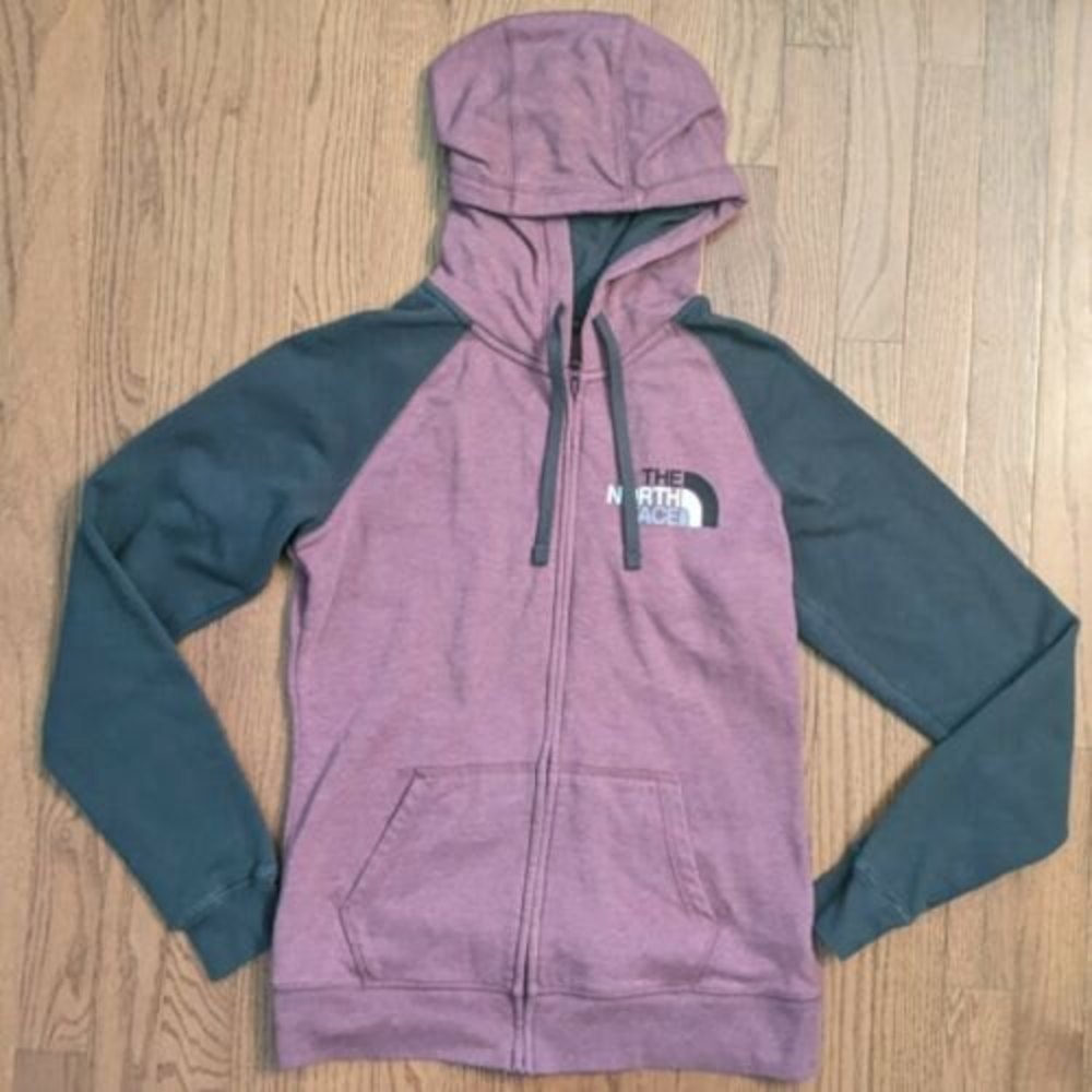 The North Face Jacket Hooded Women's Medium Red Blue